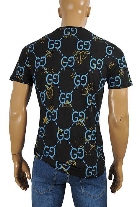 navy blue gucci t shirt|dark blue gucci shirt.